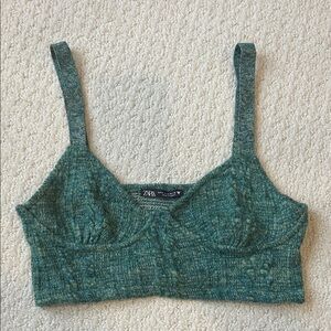 Zara Teal Knit Camisole